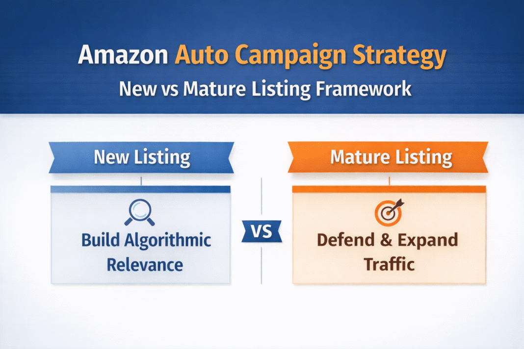 The Right Way to Run Amazon Auto Campaigns for New vs. Mature Listings